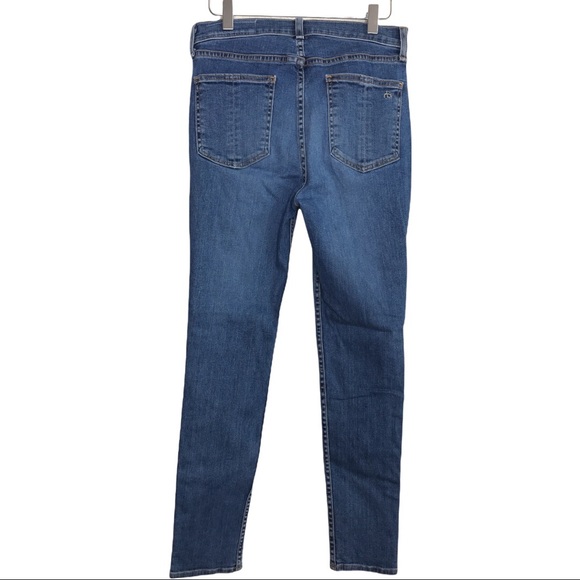 Rag & bone New York size 28 blue denim jeans USA made tuxedo high waist skinny - Picture 2 of 6